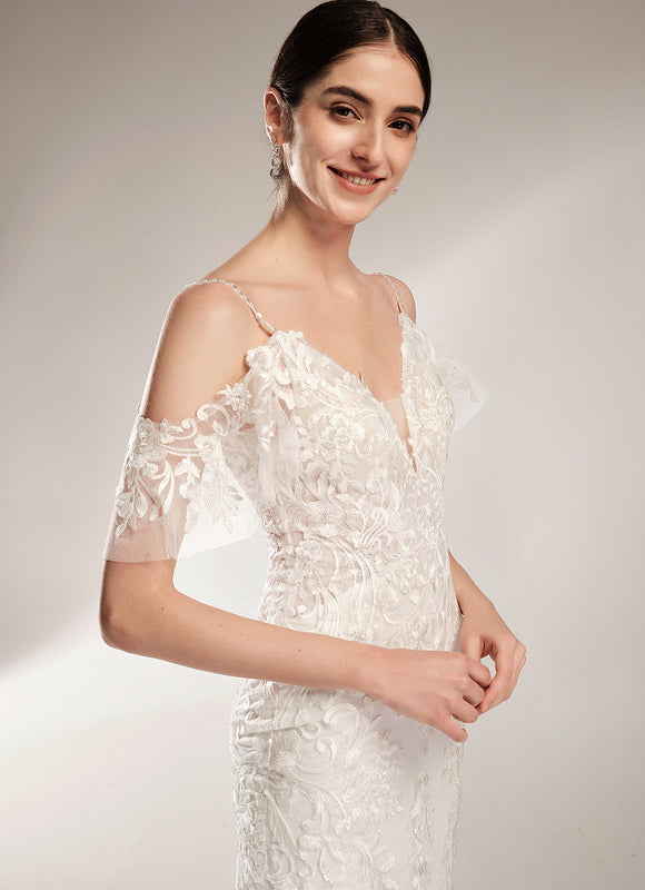 Robe Dentelle Sirène Élégante - gallery 7