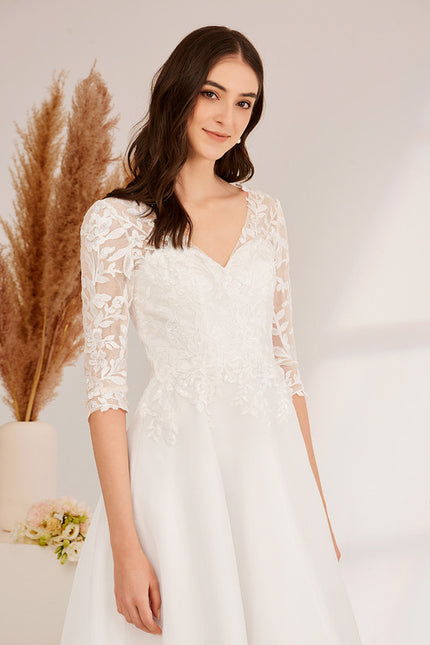 Robe De Ceremonie Grande Taille Dentelle - gallery 2