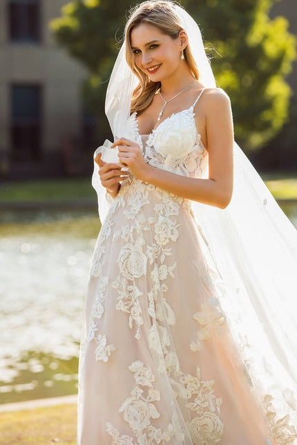 Robe Longue Ecru Dentelle - gallery 3