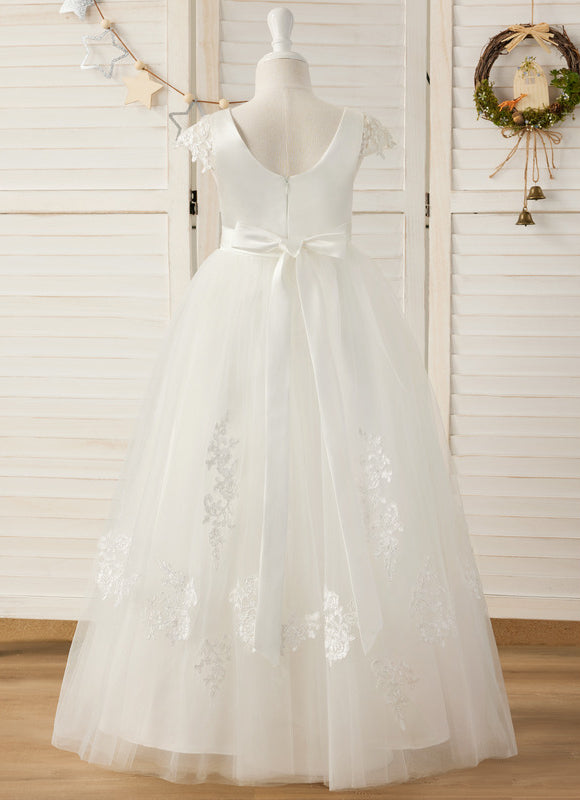 Robe Dentelle Nuptiale Enfant Tulle - gallery 8
