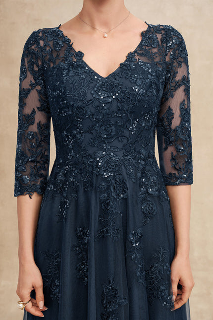 Robe Dentelle Vaporeuse Ornée - gallery 7