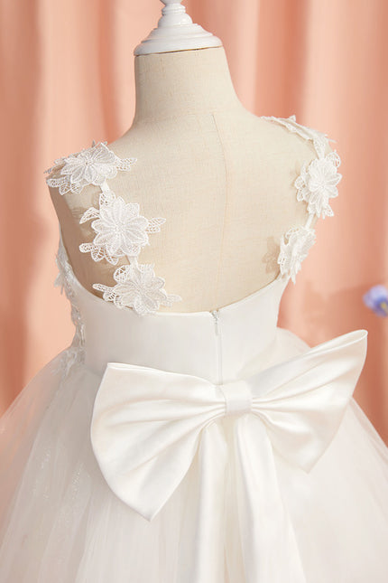 Robe Dentelle Enfant Tulle Floral - gallery 5