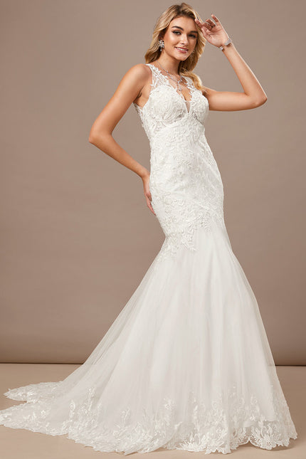 Robe Dentelle Sirène Tulle Élégante