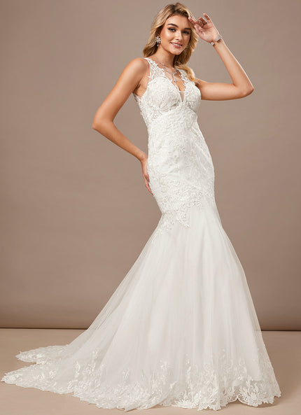 Robe Dentelle Sirène Tulle Élégante
