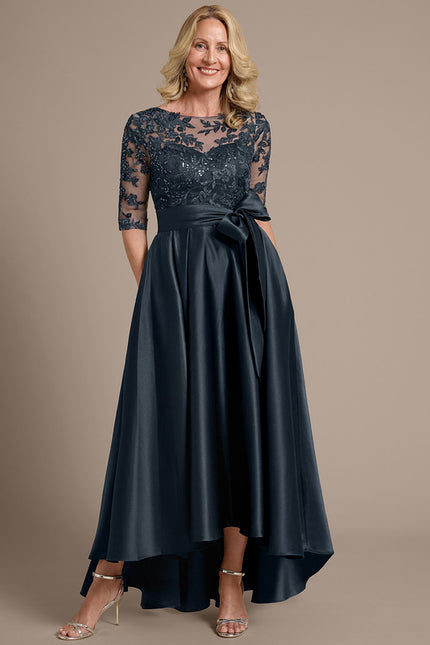 Robe Bleu Marine Dentelle Mariage - gallery 3