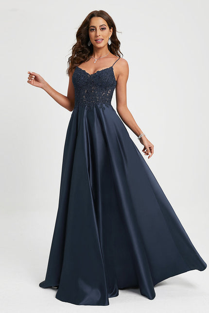 Robe Dentelle Satin Élégance - gallery 3