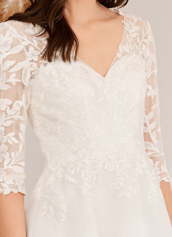 Robe De Ceremonie Grande Taille Dentelle - gallery 6