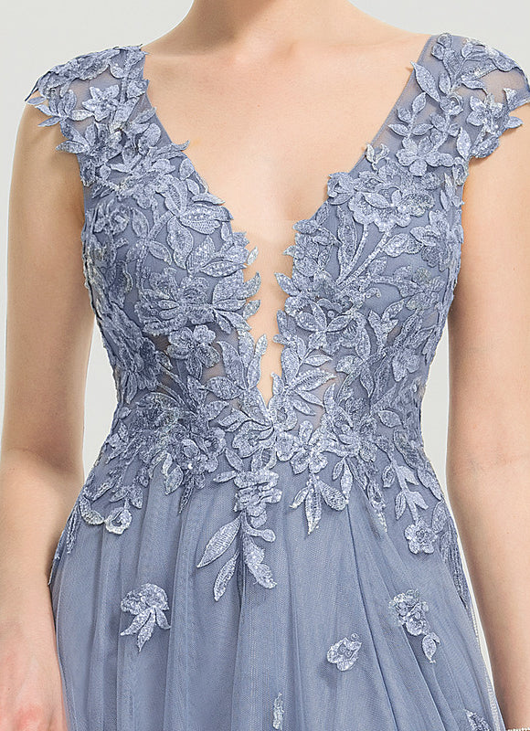 Robe Dentelle Grise Élégante - gallery 6