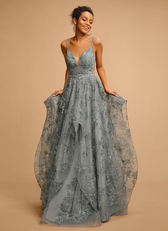 Robe De Soirée Dentelle Verte