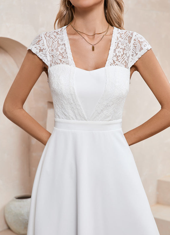 Robe Dentelle Élégante Blanche - gallery 4
