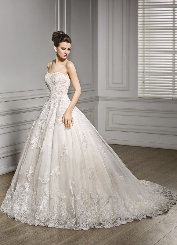 Robe Dentelle Écrue Élégante - gallery 3