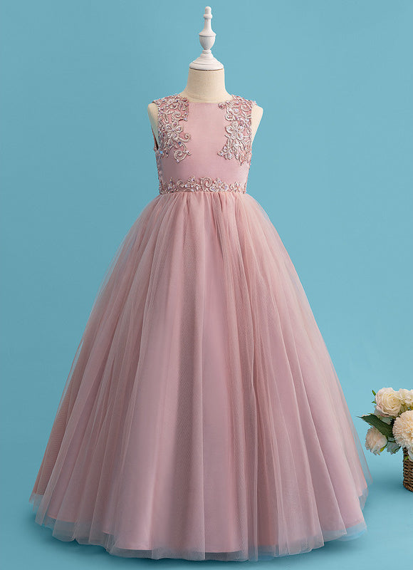 Robe Dentelle Fille Rose Élégante - gallery 5