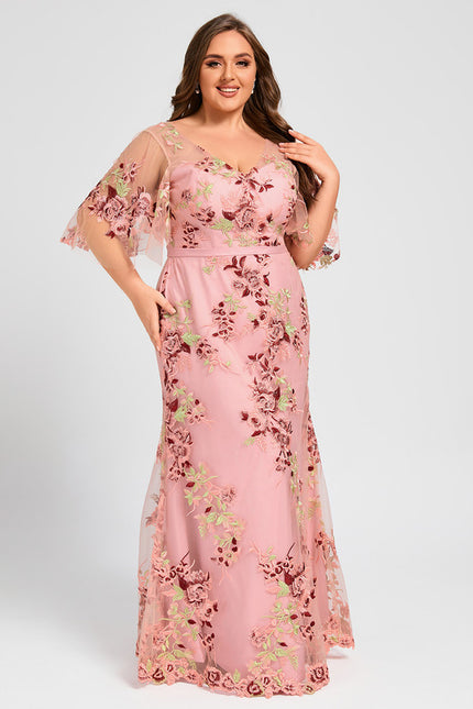 Robe De Soirée Dentelle Perlée - gallery 6