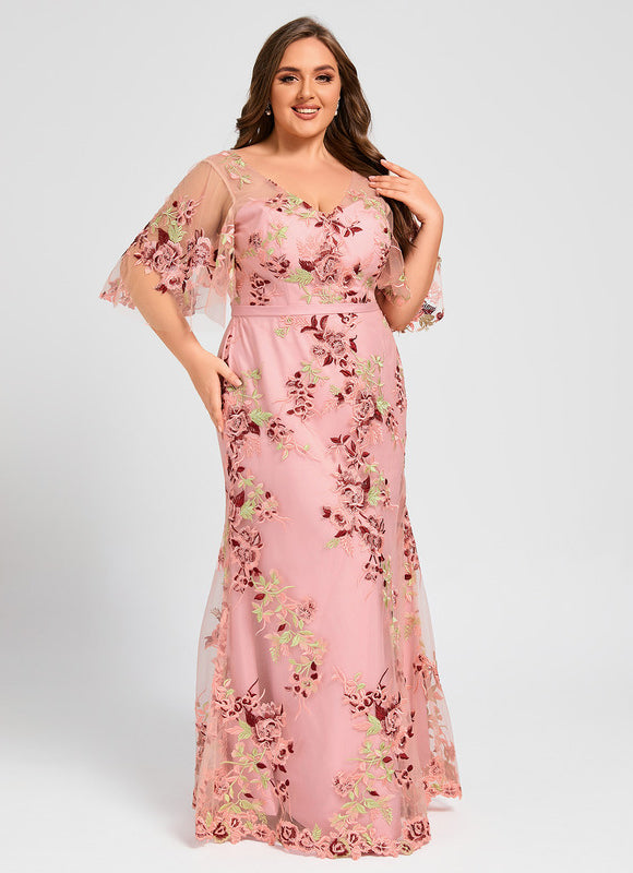 Robe De Soirée Dentelle Perlée - gallery 6