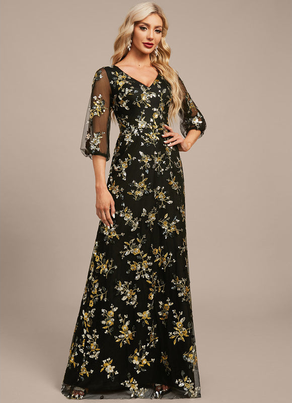 Robe Longue Dentelle Transparente - gallery 5