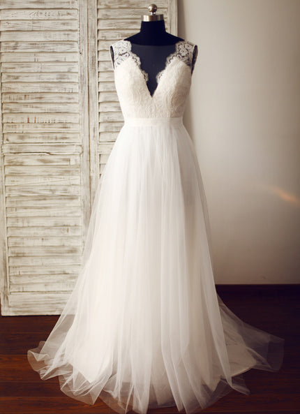 Robe Bustier Dentelle Et Voile