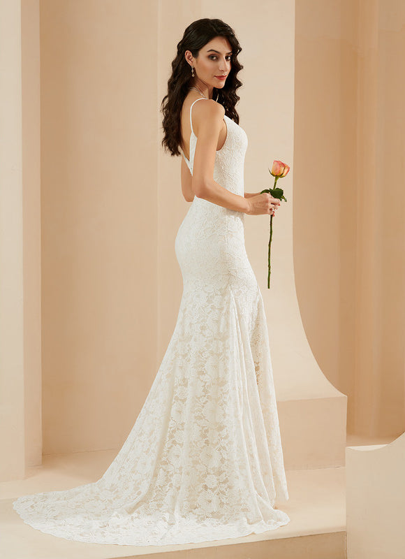 Robe Dentelle Sirène Ivoire - gallery 1