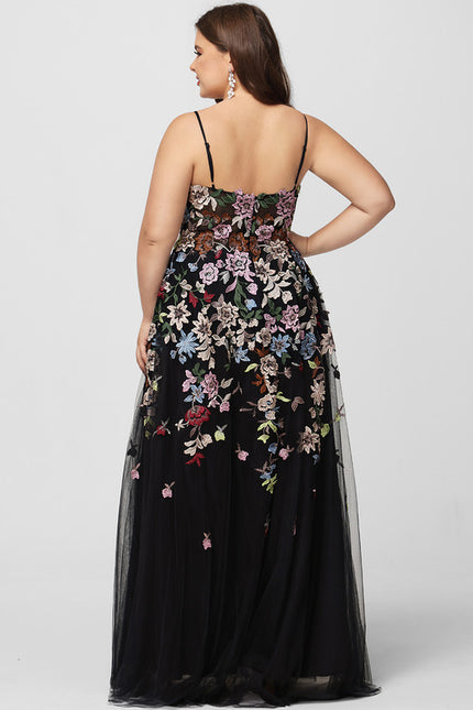 Robe Dentelle Florale En Tulle - gallery 7