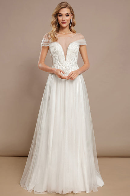 Robe Blanche Dos Nu Dentelle