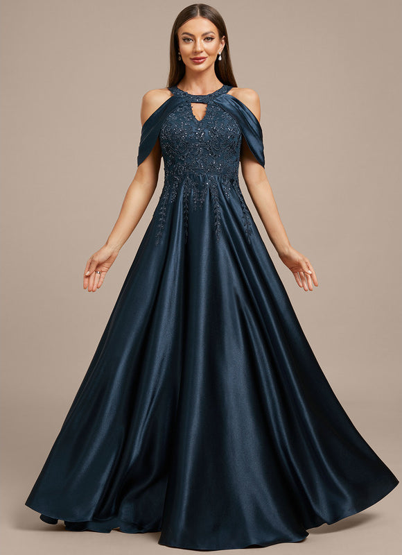 Robe Dentelle Satin Émeraude