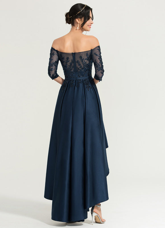 Robe De Soirée Bleu Roi Dentelle - gallery 4