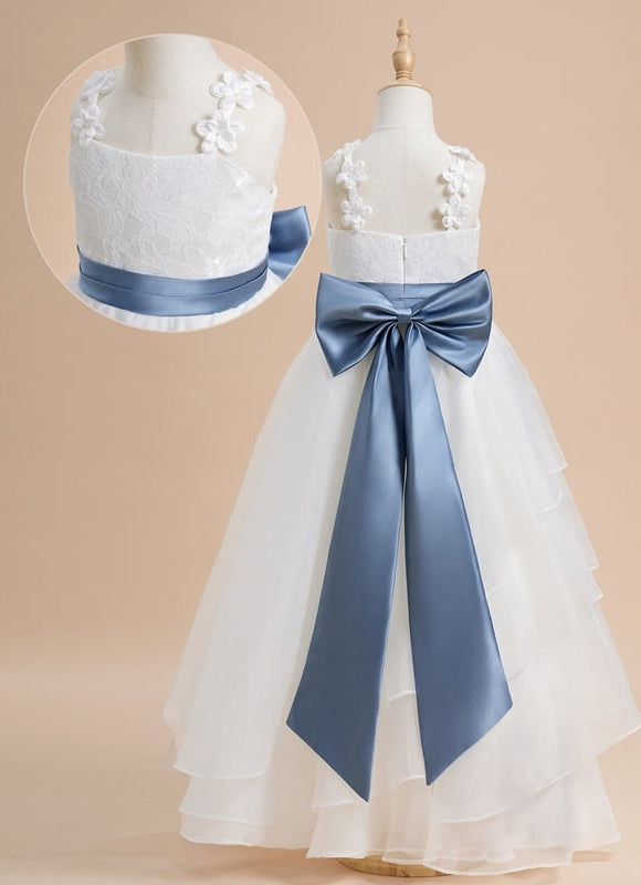 Robe Dentelle Blanche À Volants