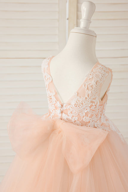 Robe Demoiselle D'Honneur Dentelle Rose - gallery 2