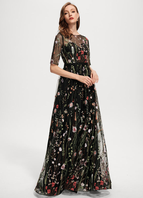 Robe Dentelle Florale Envoûtante - gallery 4