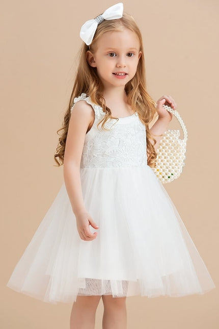 Robe Dentelle Enfant Tulle Satin - gallery 2