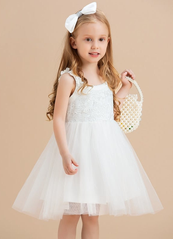 Robe Dentelle Enfant Tulle Satin - gallery 2