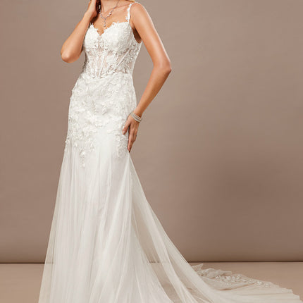 Robe Dentelle Sirène Tulle Floral