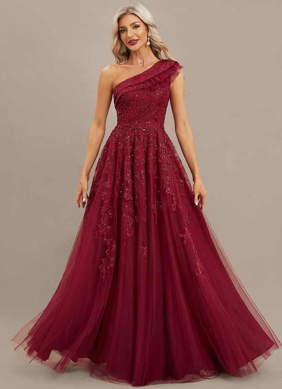 Robe Dentelle Bordeaux Scintillante