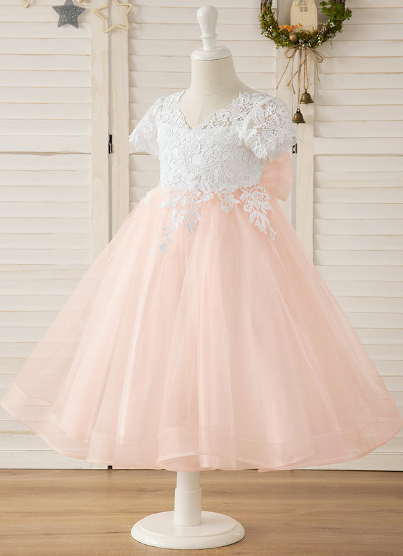 Robe Dentelle Rose Vaporeuse - gallery 5