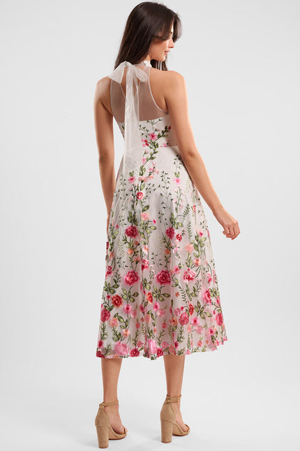 Robe Dentelle Cocktail Florale - gallery 6