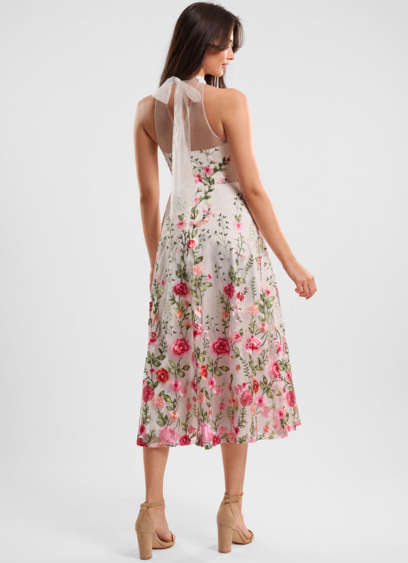 Robe Dentelle Cocktail Florale - gallery 6