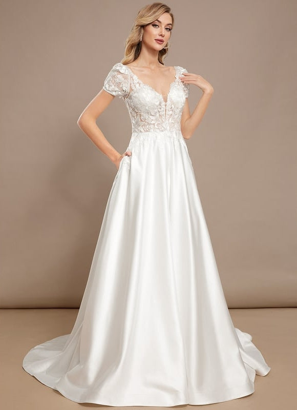 Robe Soie Et Dentelle - gallery 2