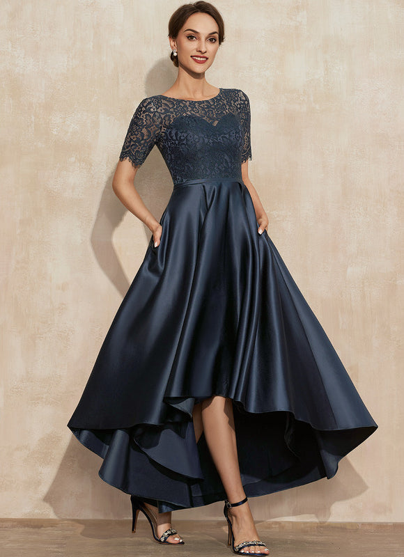 Robe De Soirée Soie Et Dentelle