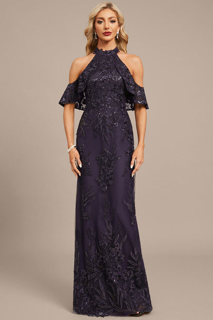 Robe Dentelle Soirée Pailletée - gallery 2