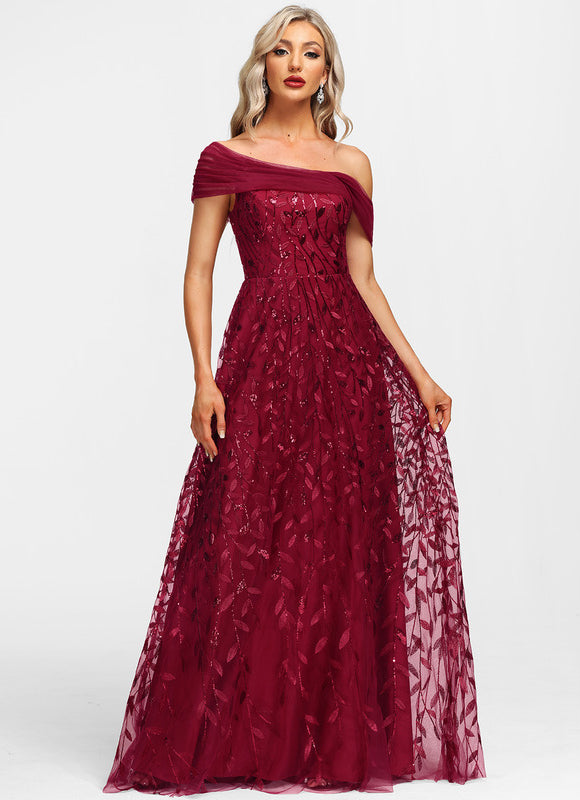 Robe Dentelle Bordeaux Florale