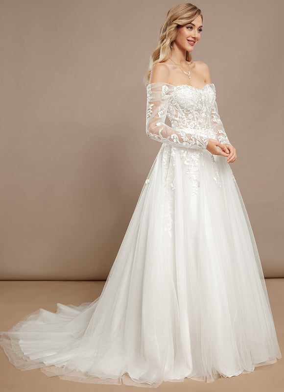 Robe Dentelle Nuptiale Tulle Brodé