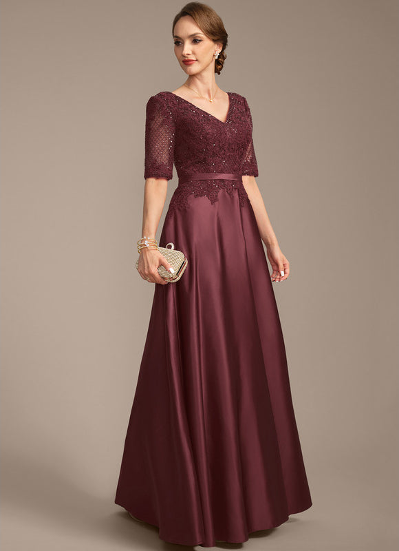 Robe Dentelle Mère Satinée Élégante - gallery 5