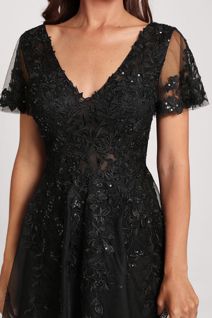 Robe Dentelle Éclat Tulle Nocturne - gallery 3