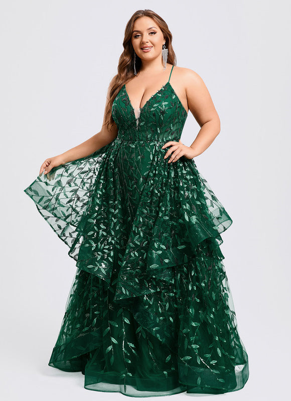 Robe Dentelle Émeraude Festonnée - gallery 8