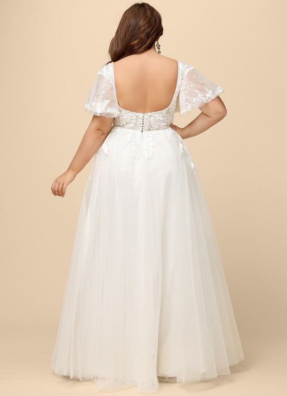 Robe Dentelle Éthérée Perlée - gallery 8