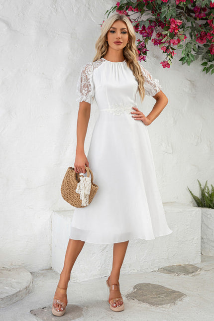 Robe Dentelle Midi Élégante - gallery 1