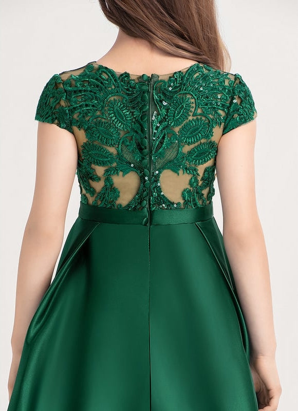 Robe Dentelle Émeraude Enchanteur - gallery 4