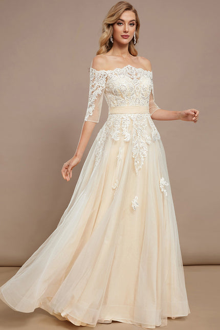 Robe Dentelle Princesse Tulle Ornée - gallery 1
