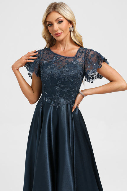 Robe Dentelle Soirée Marine - gallery 6