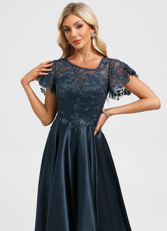 Robe Dentelle Soirée Marine - gallery 6