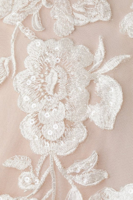 Robe Longue Ecru Dentelle - gallery 1